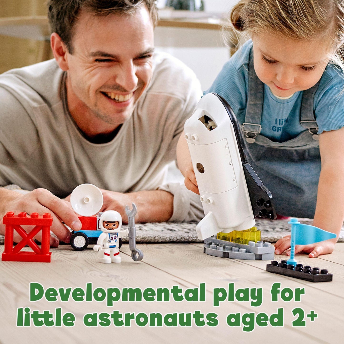 LEGO DUPLO Town Space Shuttle Mission Rocket Toy 10944 – Open-Ended Space Play for 2-4 Year Olds