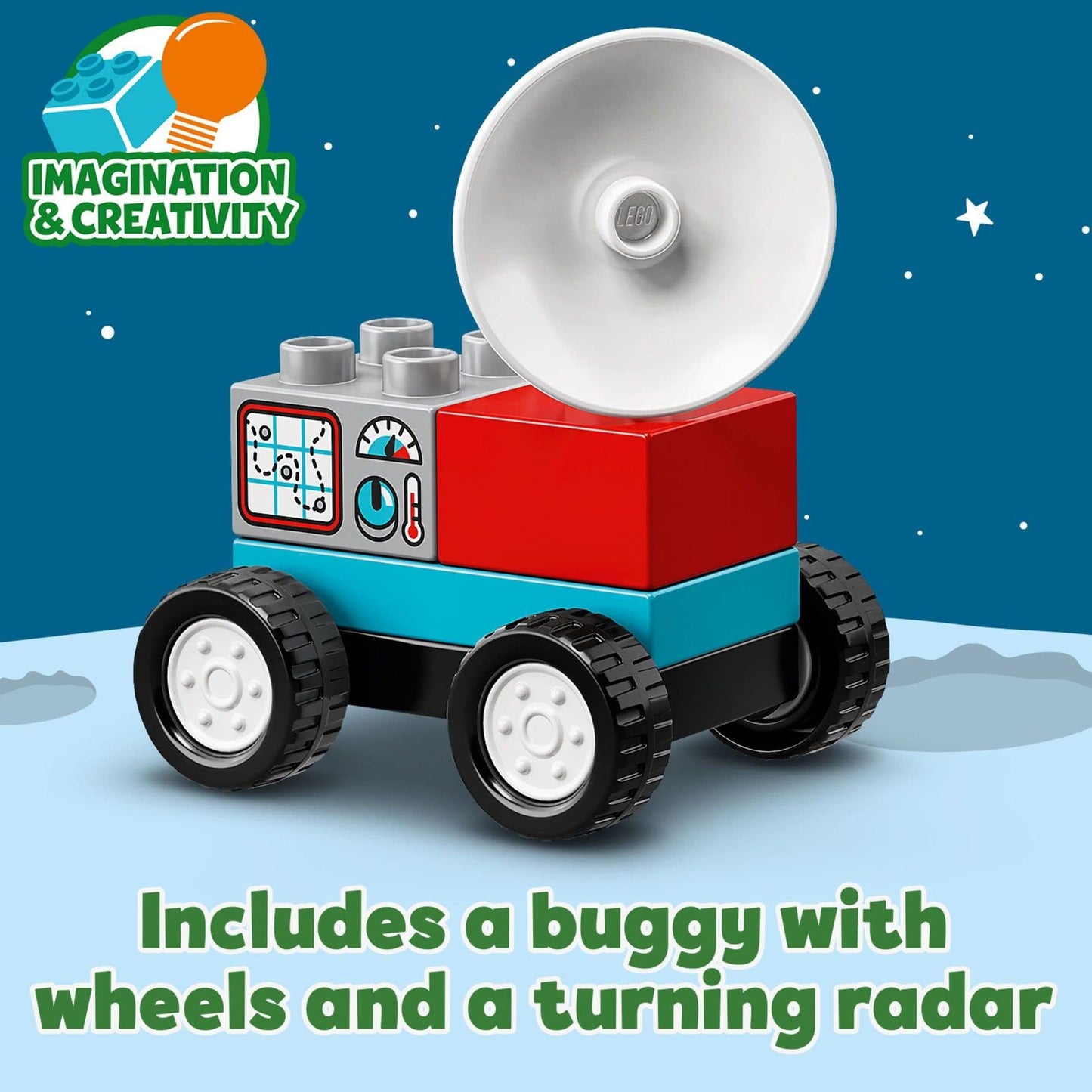 LEGO DUPLO Town Space Shuttle Mission Rocket Toy 10944 – Open-Ended Space Play for 2-4 Year Olds