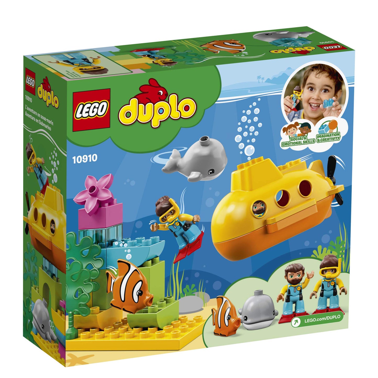 LEGO DUPLO Town Submarine Adventure 10910 – 24-Piece Bath Toy