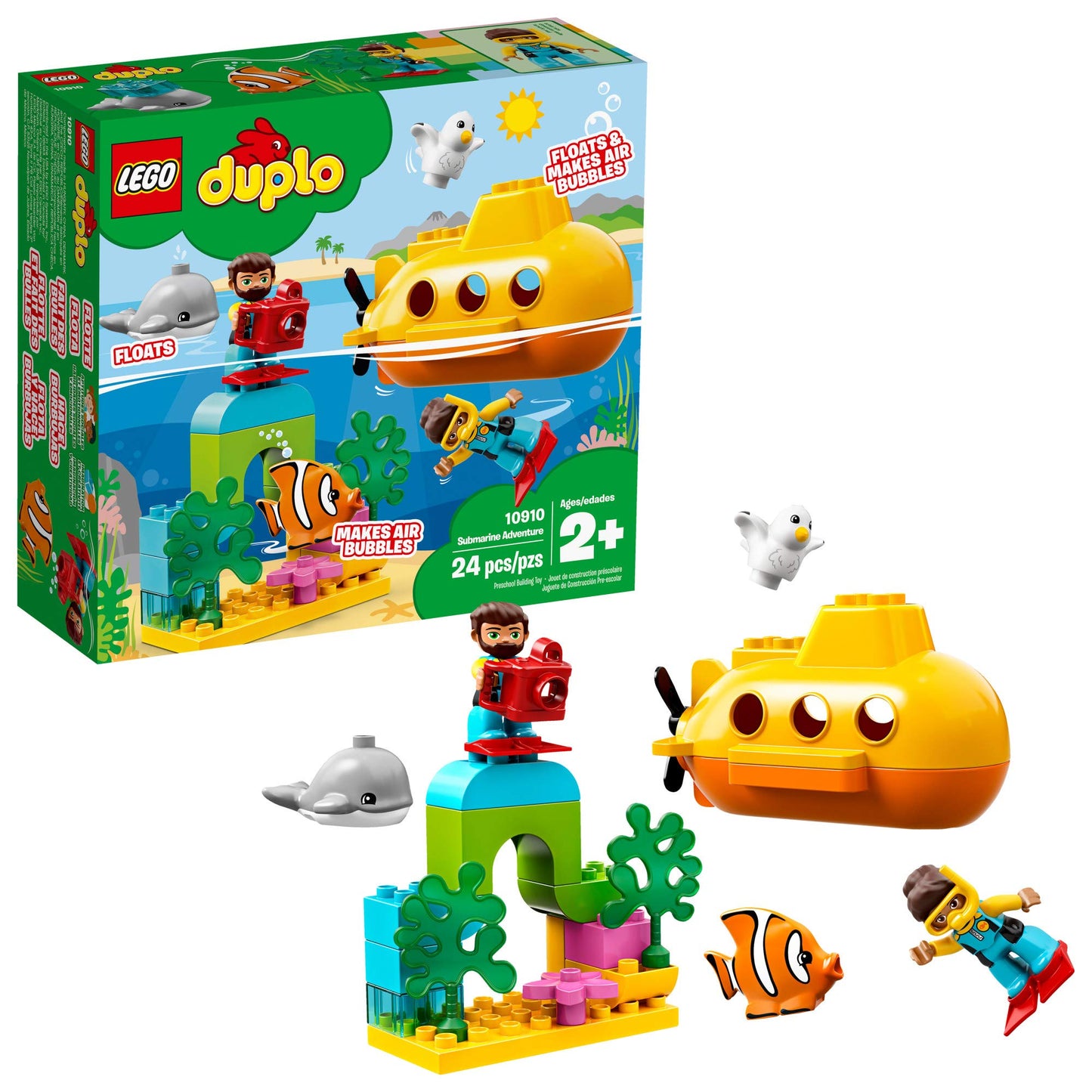 LEGO DUPLO Town Submarine Adventure 10910 – 24-Piece Bath Toy