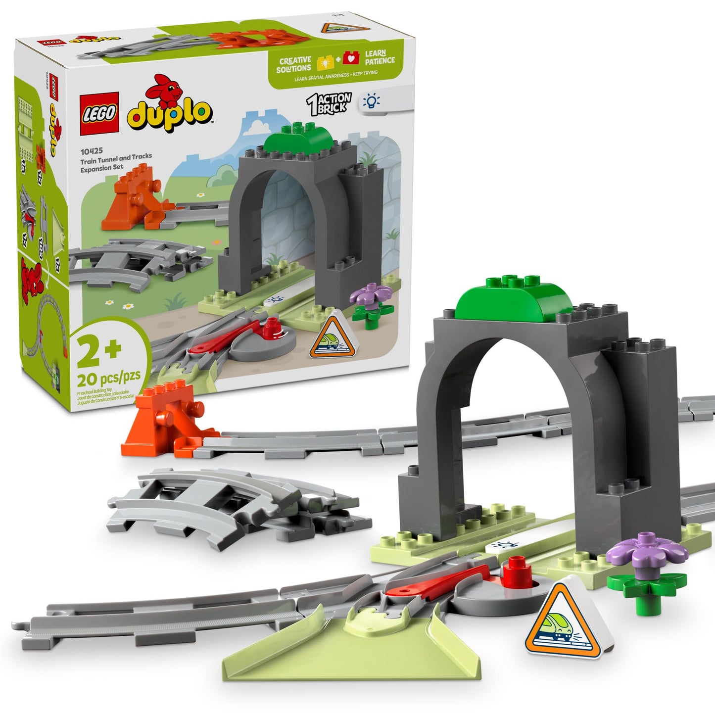 LEGO DUPLO Town Train Tunnel & Tracks Expansion Set 10425 – 10 Extra Tracks