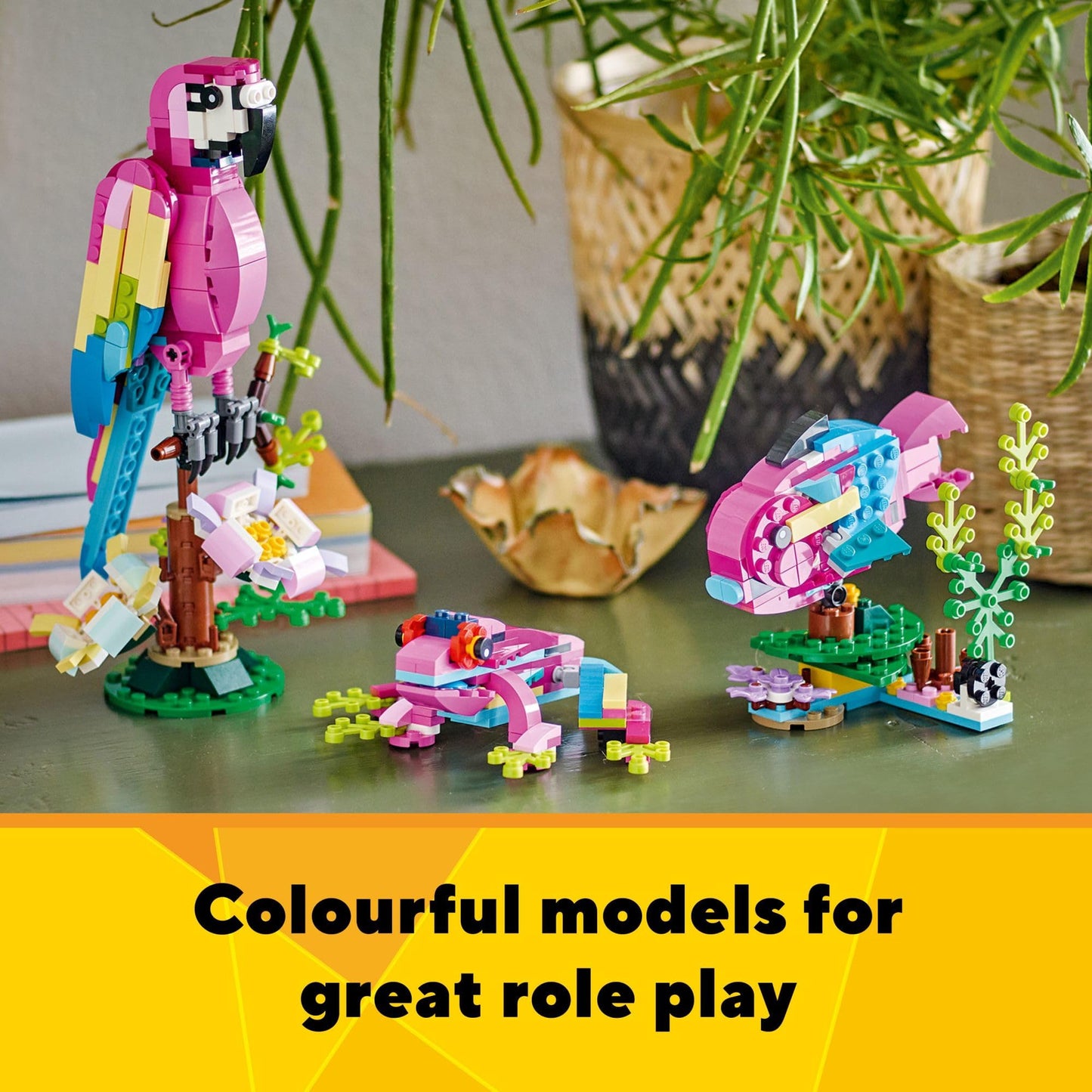 LEGO Creator 3in1 Exotic Pink Parrot (31144) – 253 Pieces