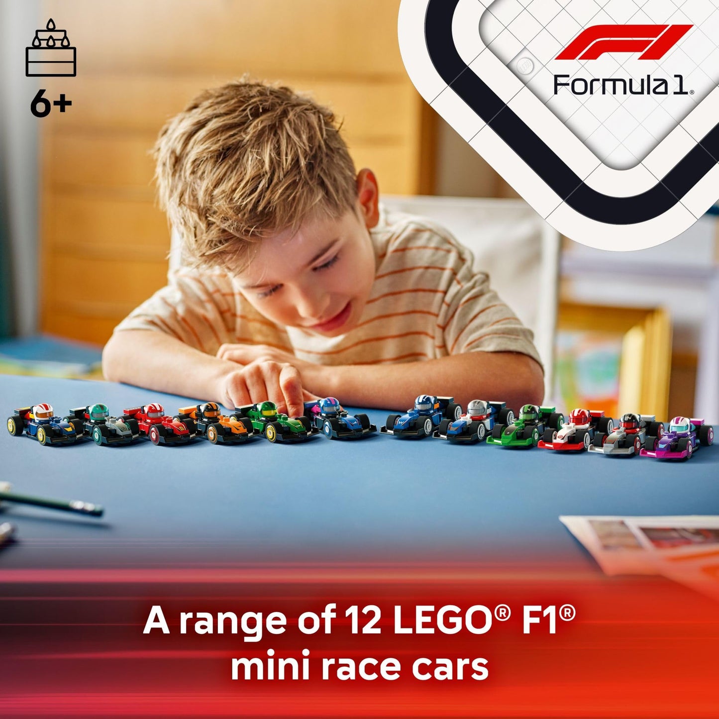 LEGO F1 Collectible Race Cars 6 Pack – Mystery Box with 174 Pieces (Ages 6+)