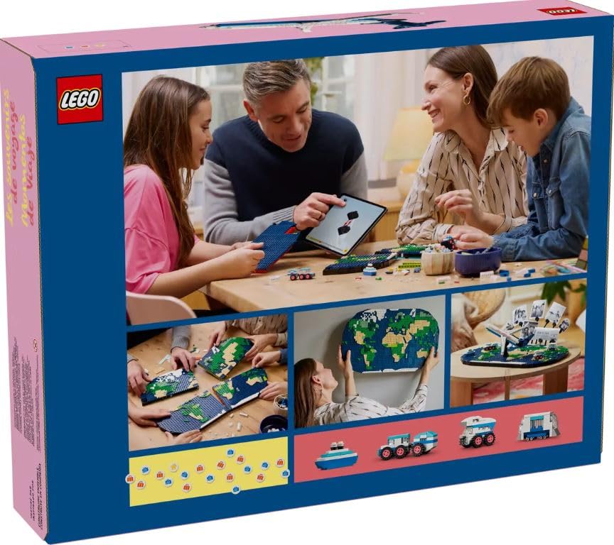 LEGO Family Memories 41838 - World Map Build Kit for Teens and Adults