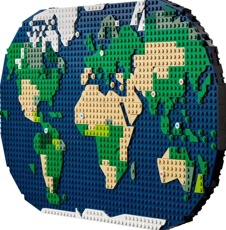 LEGO Family Memories 41838 - World Map Build Kit for Teens and Adults
