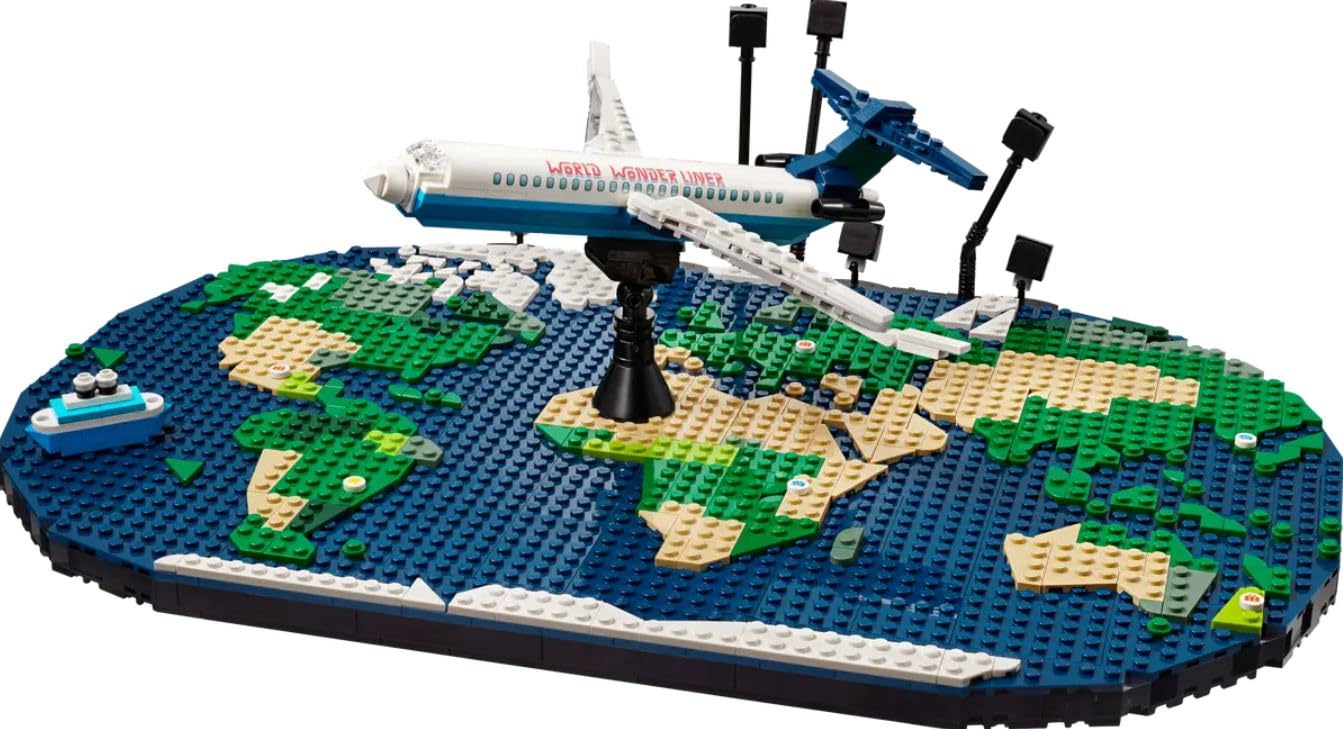 LEGO Family Memories 41838 - World Map Build Kit for Teens and Adults