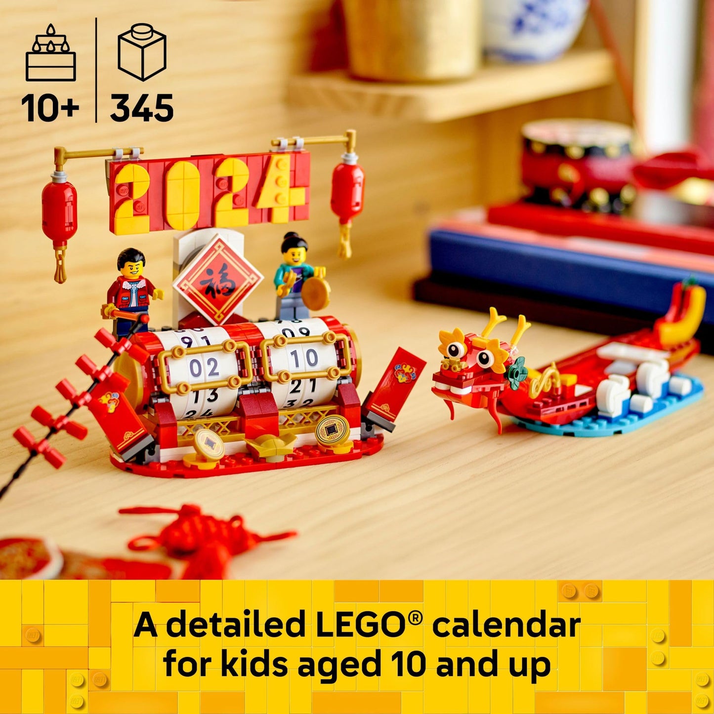 LEGO Festival Calendar 40678 – Lunar New Year & Dragon Boat Festival Building Toy for Kids 10+
