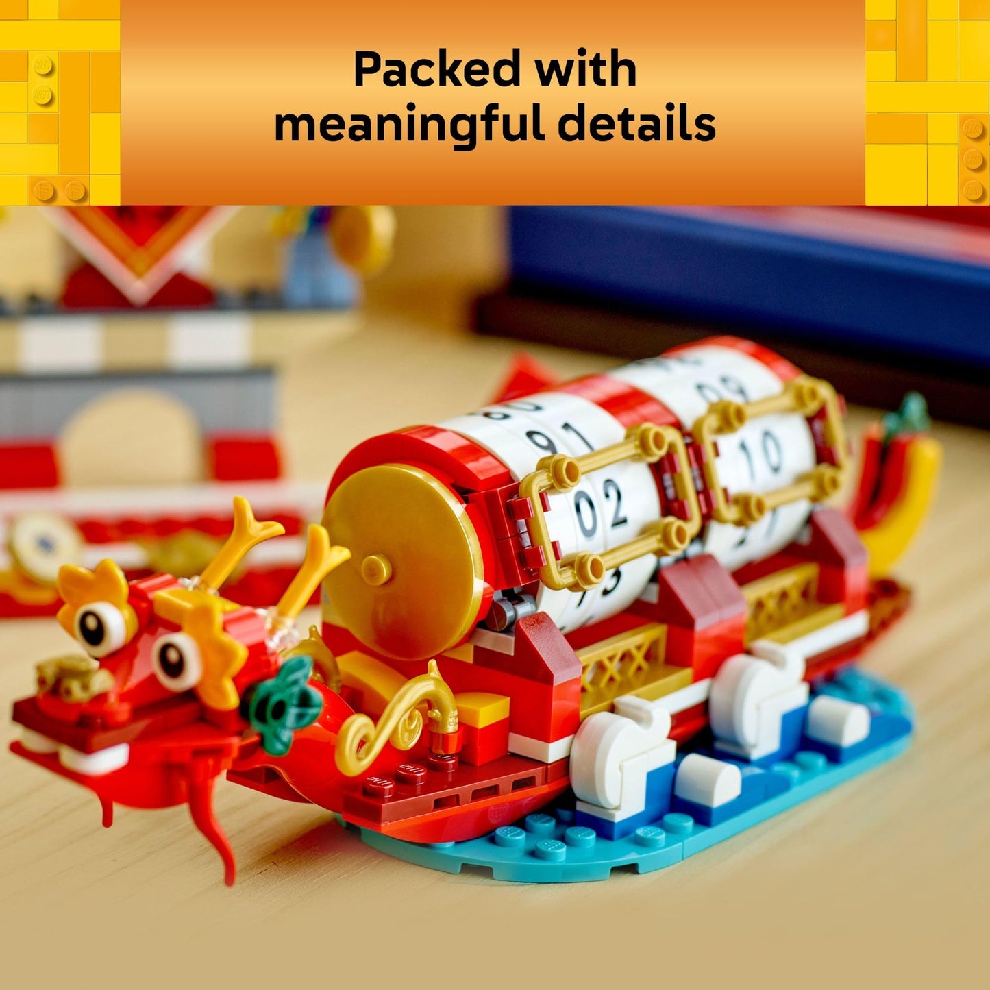 LEGO Festival Calendar 40678 – Lunar New Year & Dragon Boat Festival Building Toy for Kids 10+