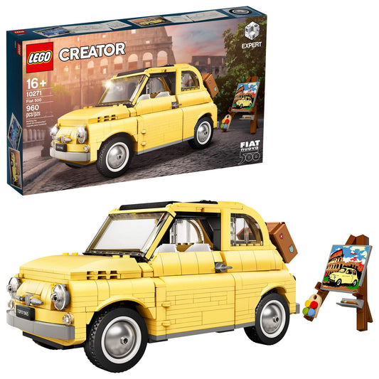 LEGO Creator Expert Fiat 500 10271 – 960-Piece Model Car Building Set for Adults & Collectors