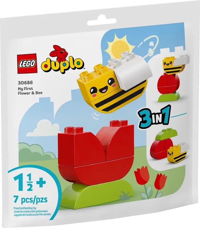 First Flower & Bee Set by LEGO DUPLO – Open-Ended Building for Toddlers