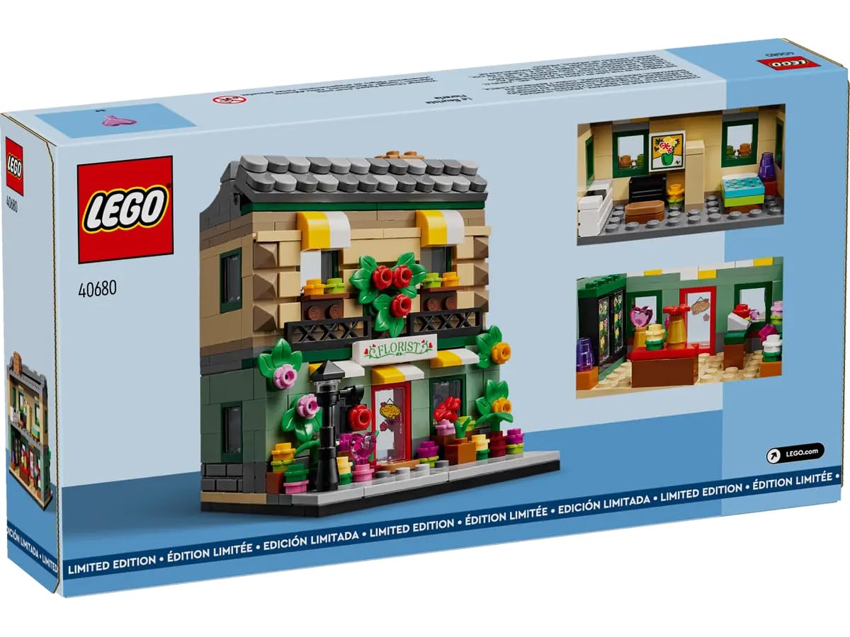 LEGO Flower Store 40680 – Collectible Model Shop with Interior Details & Customizable Design