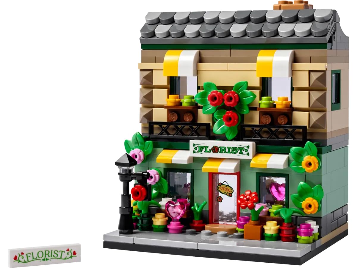 LEGO Flower Store 40680 – Collectible Model Shop with Interior Details & Customizable Design