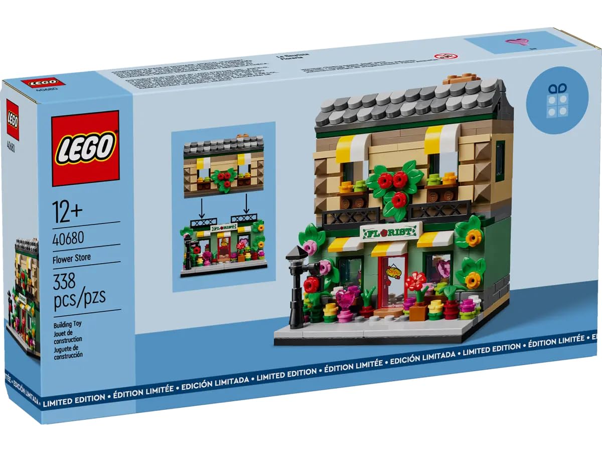 LEGO Flower Store 40680 – Collectible Model Shop with Interior Details & Customizable Design