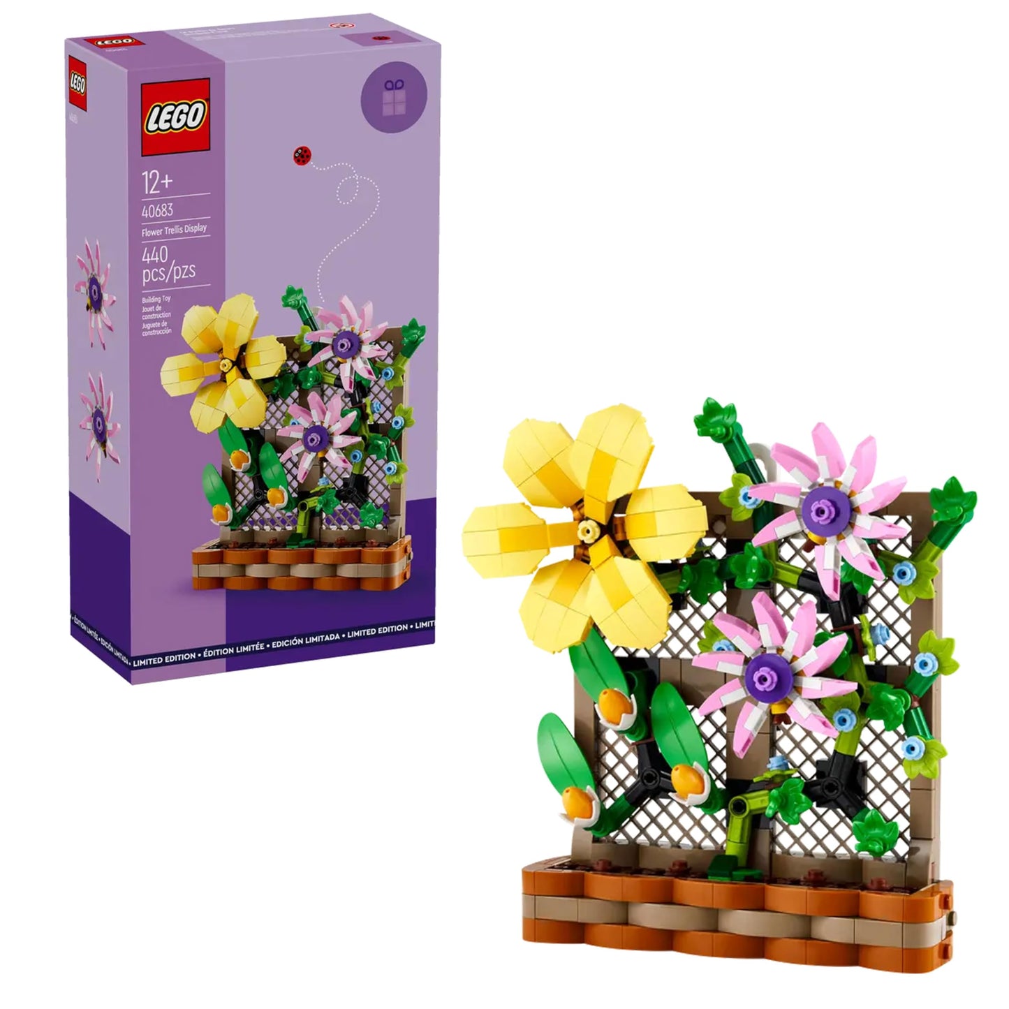 LEGO Flower Trellis Display 40683 – Spring Floral Decor Set (440 pcs)