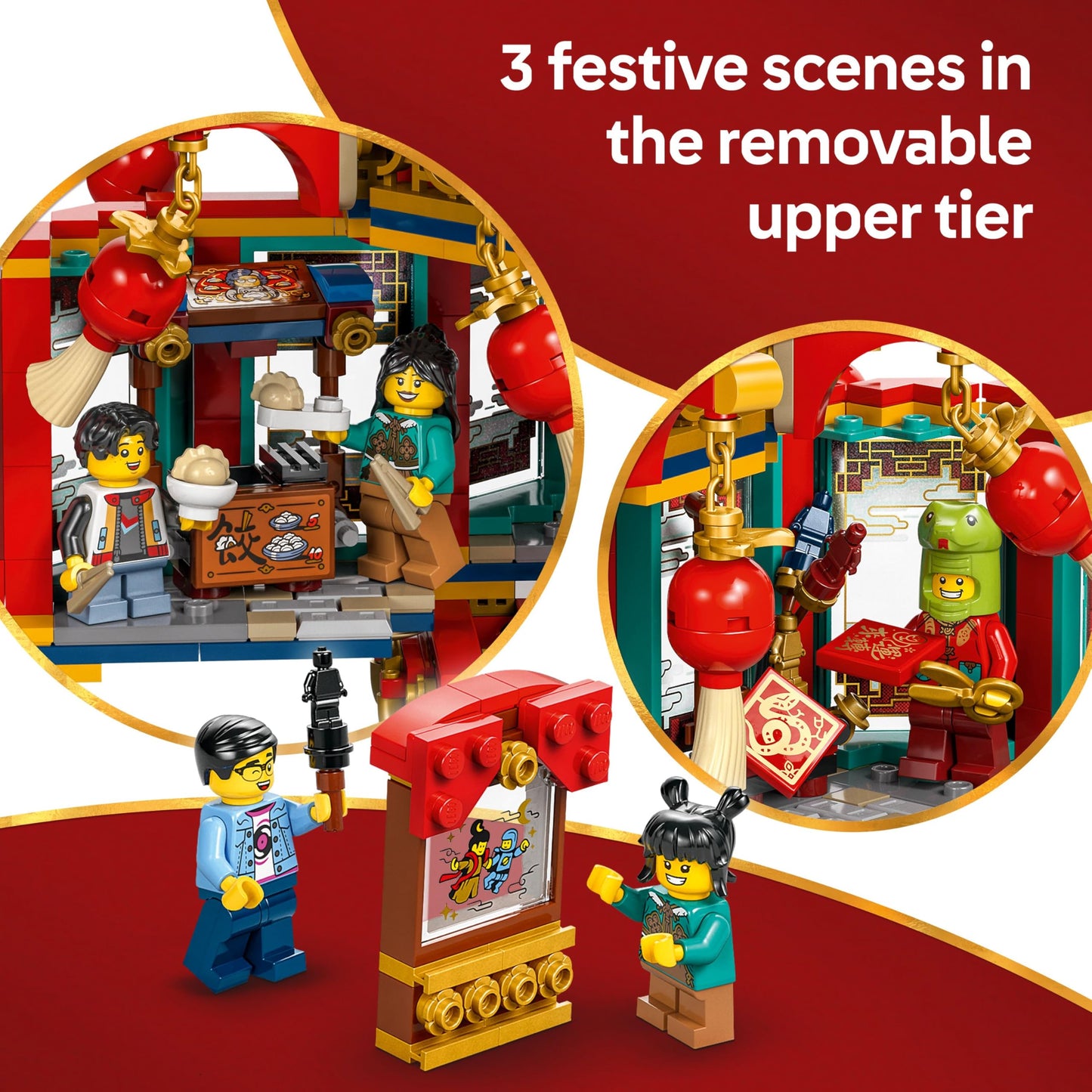 LEGO Spring Festival Trotting Lantern 80116 – Educational Building Set for Year of the Snake