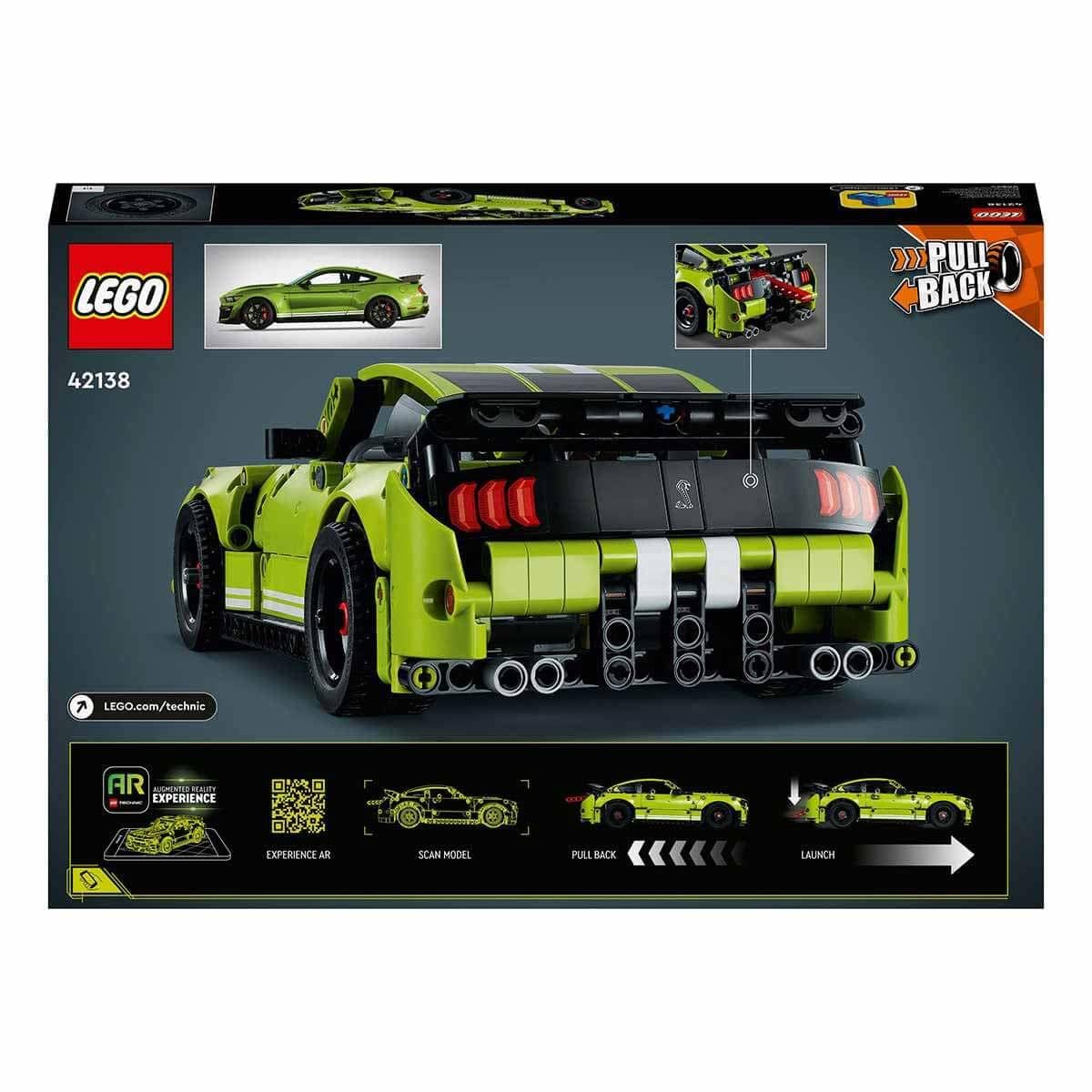 LEGO Technic Ford Mustang Shelby GT500 42138 — 544-Piece Drag Race AR Build