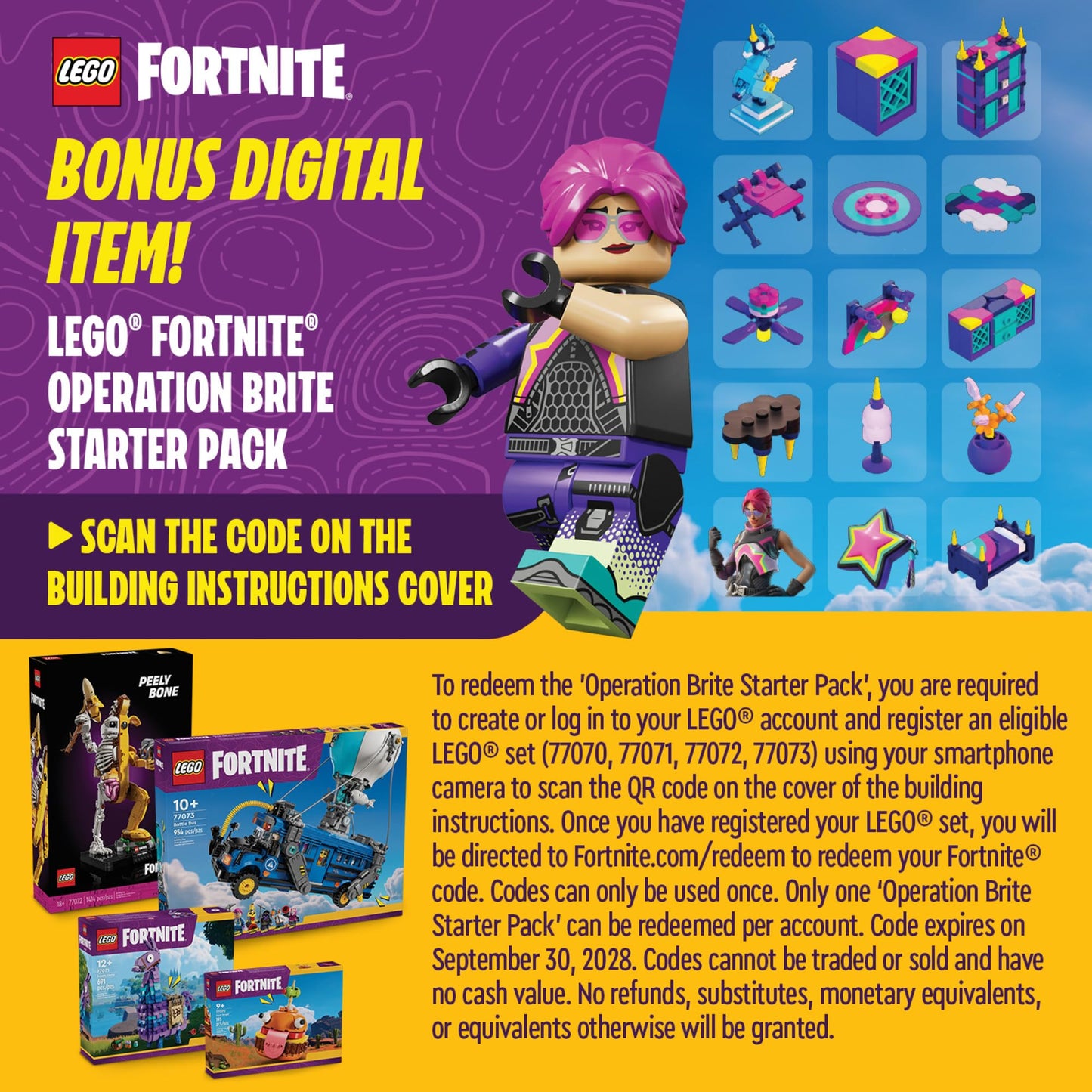 LEGO Fortnite Supply Llama Building Set (77071) – Collectible Display Toy for Gamers