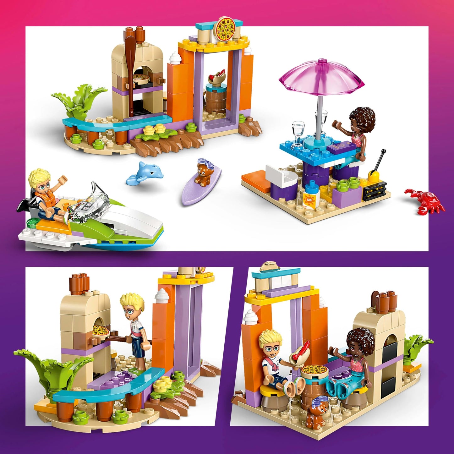 LEGO Friends 42672 Fun Beach in Suitcase – 2-in-1 Building Set for Kids 5+