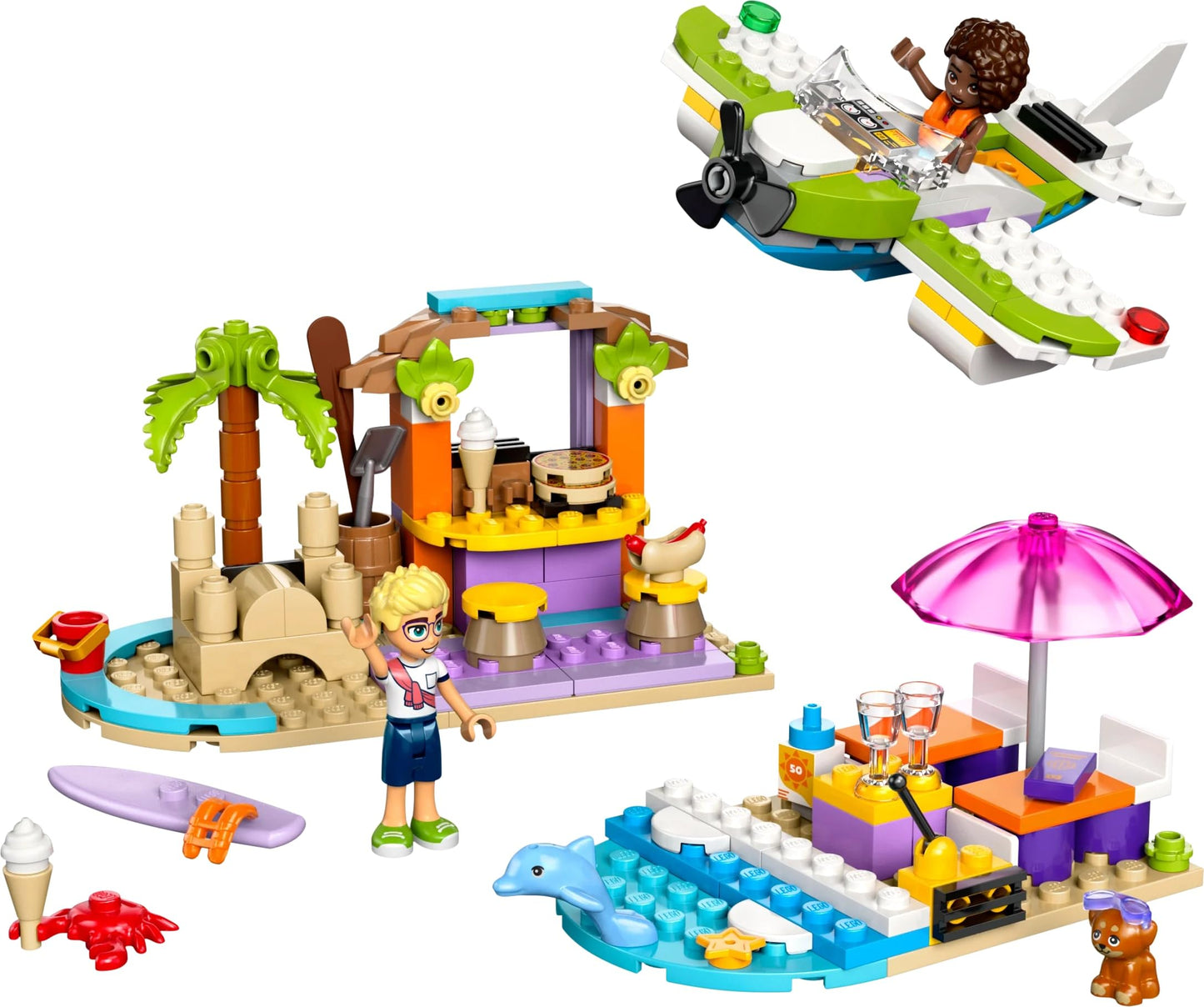 LEGO Friends 42672 Fun Beach in Suitcase – 2-in-1 Building Set for Kids 5+