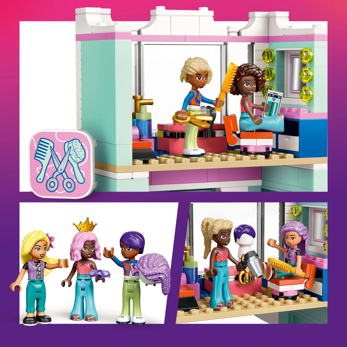 LEGO Friends Hair Salon & Accessories Shop 42662 – Imaginative Pretend Play Set for Kids 7+