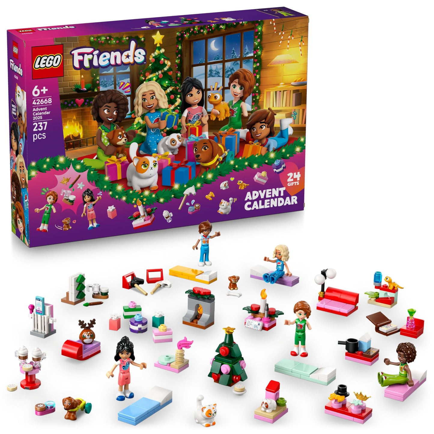 LEGO Friends Advent Calendar 2025 (42668) – 237-Piece Christmas Countdown for Kids 6+