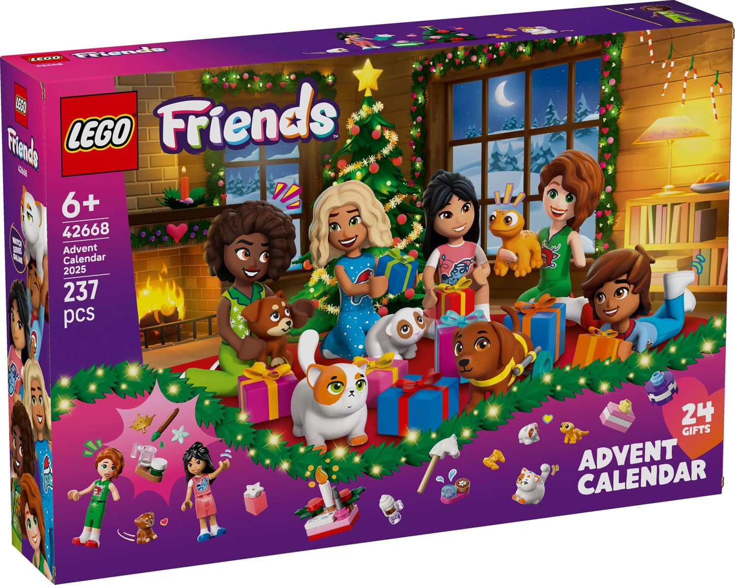 LEGO Friends Advent Calendar 2025 (42668) – 237-Piece Christmas Countdown for Kids 6+