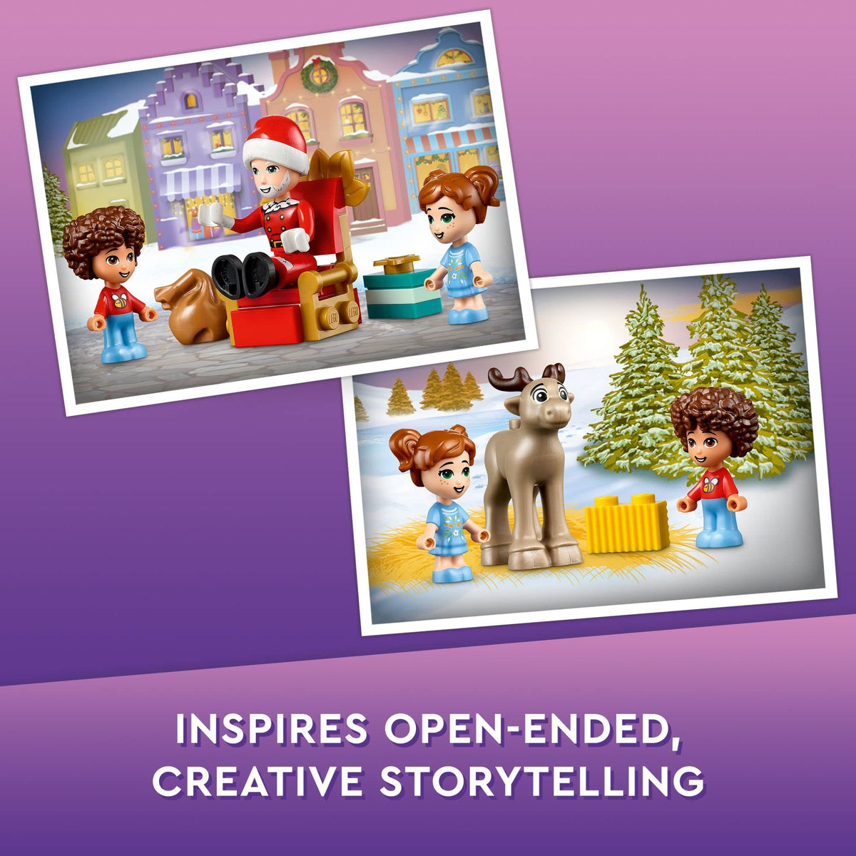 LEGO Friends Advent Calendar 41706 – 24 Gifts, Santa Sleigh & Market Fun (Ages 6+)