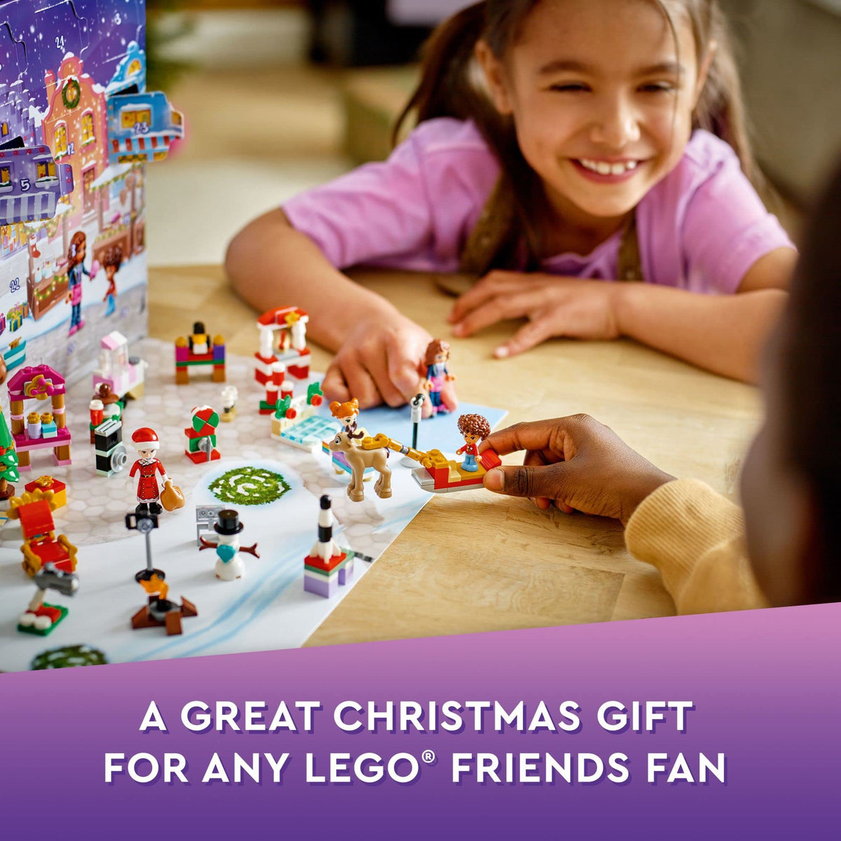 LEGO Friends Advent Calendar 41706 – 24 Gifts, Santa Sleigh & Market Fun (Ages 6+)
