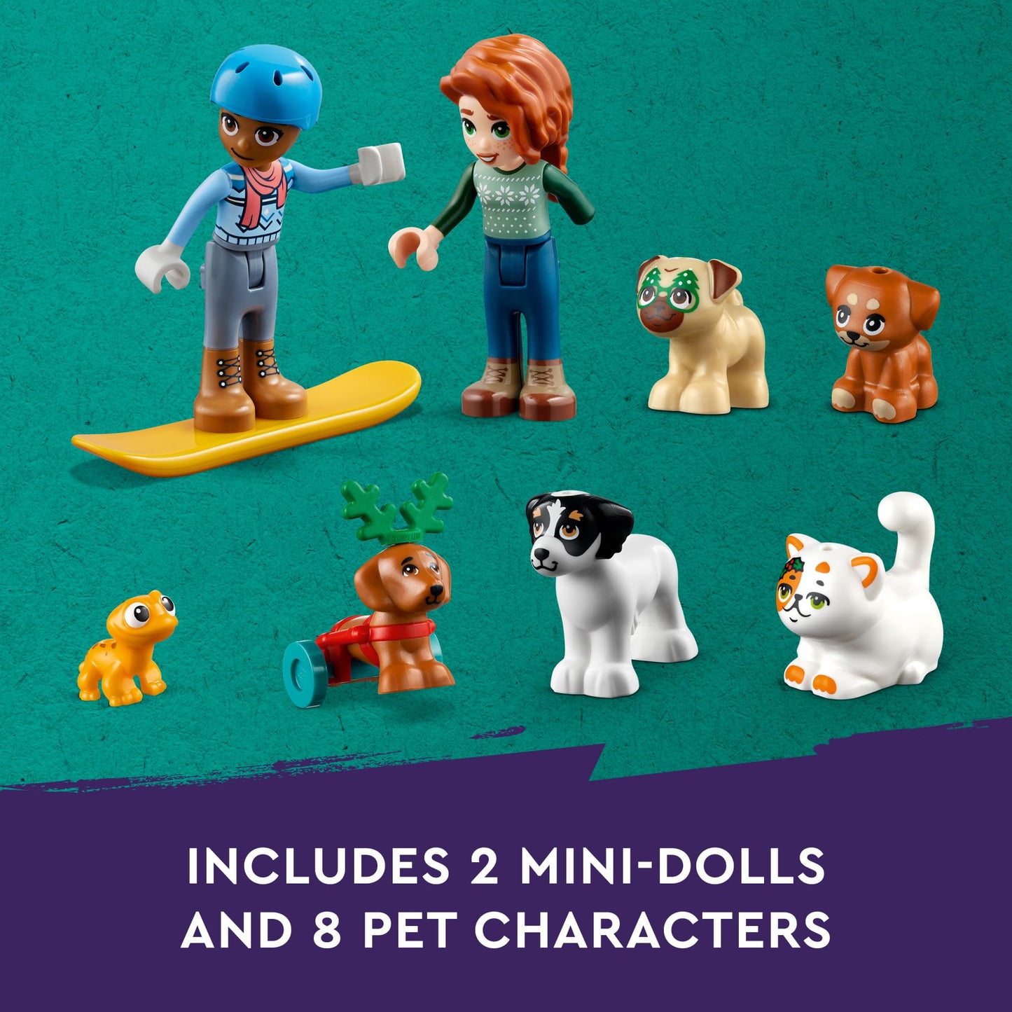 LEGO Friends Advent Calendar 41758 (2023) – 24 Daily Surprises, 2 Mini-Dolls & 8 Pets