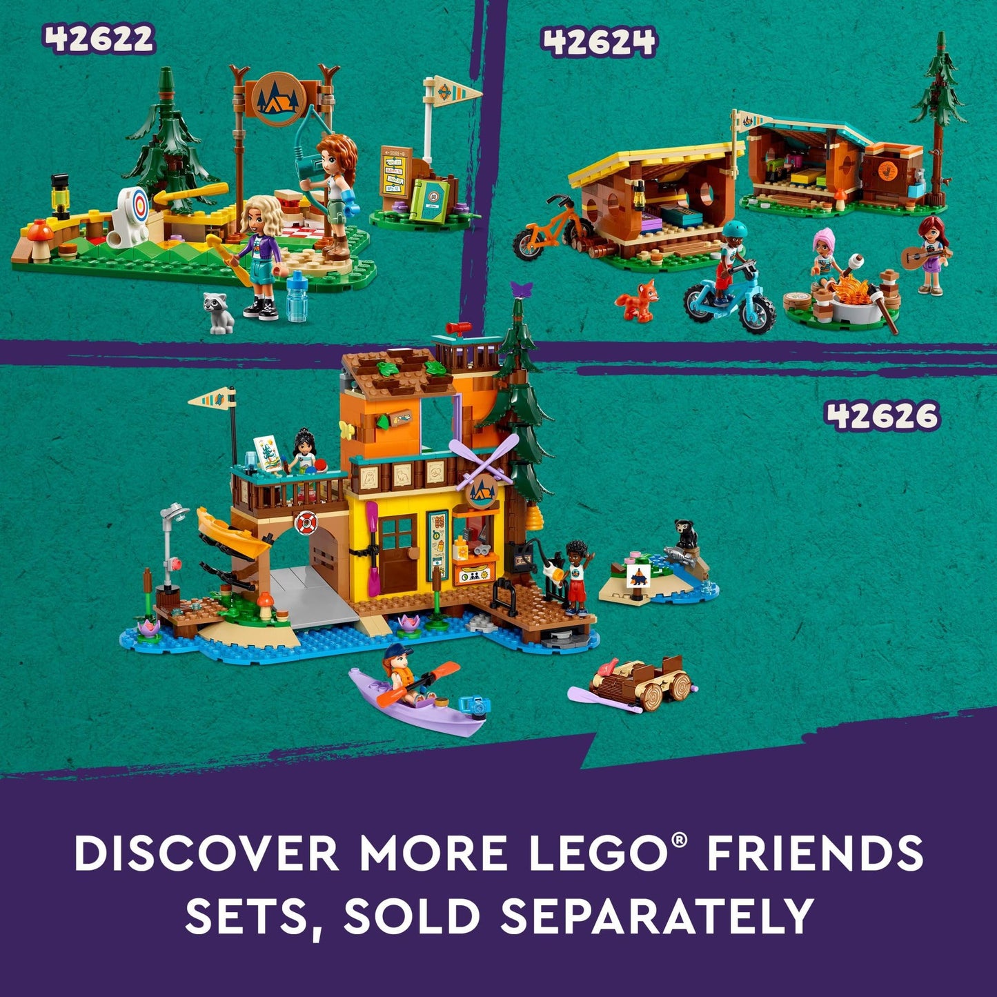 LEGO Friends Adventure Camp Tree House – 1,128-Piece Building Set for Ages 8+ (42631)