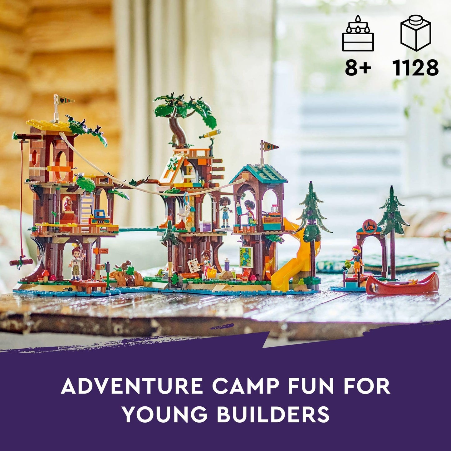 LEGO Friends Adventure Camp Tree House – 1,128-Piece Building Set for Ages 8+ (42631)