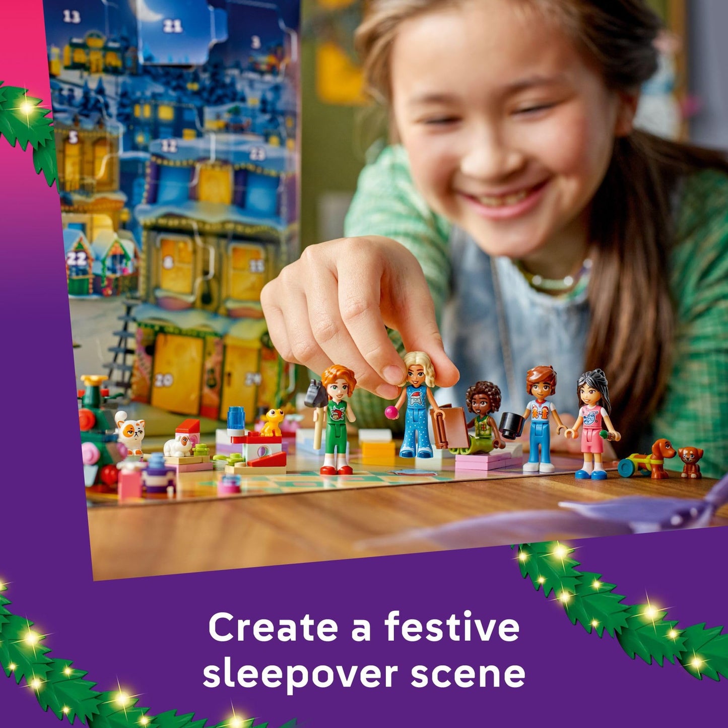 LEGO Friends Advent Calendar 2025 – 24 Surprises, 5 Minidolls & 5 Pets (42668)