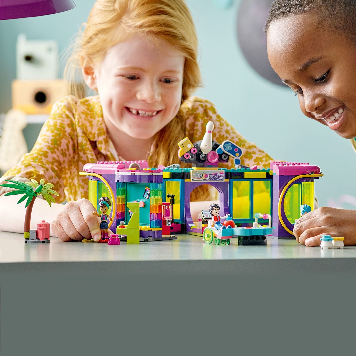 LEGO Friends Roller Disco Arcade Set 41708 – 3-in-1 Roller Disco, Bowling Alley & Arcade Game with Andrea Mini-Doll