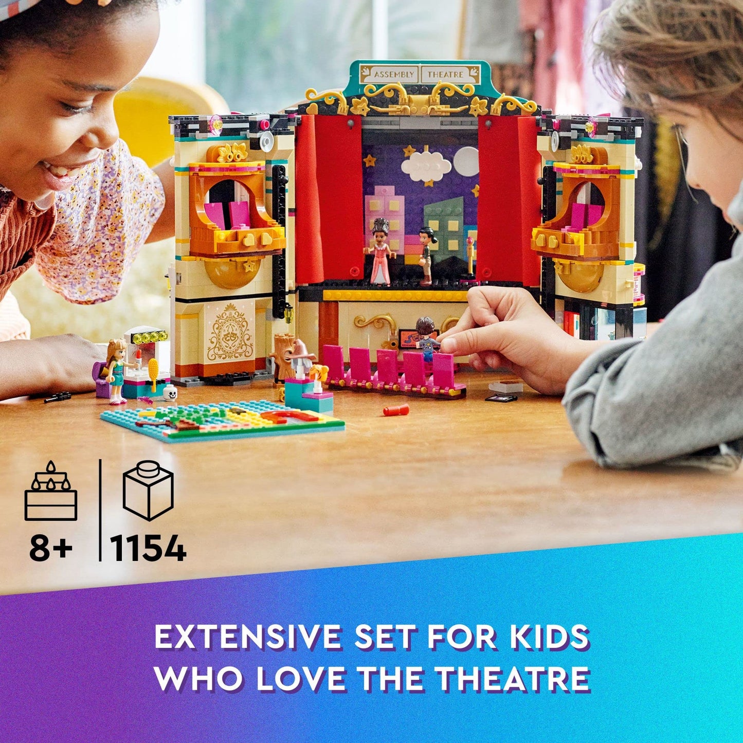 LEGO Friends Andrea's Theatre School Playset 41714 – Creative Drama Toy for Kids 8+