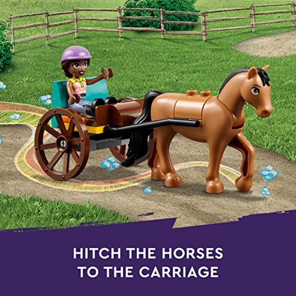 LEGO Friends Autumns Horse Stable 41745 – 545 Pieces, 2 Mini-Dolls, Carriage | Ages 7+
