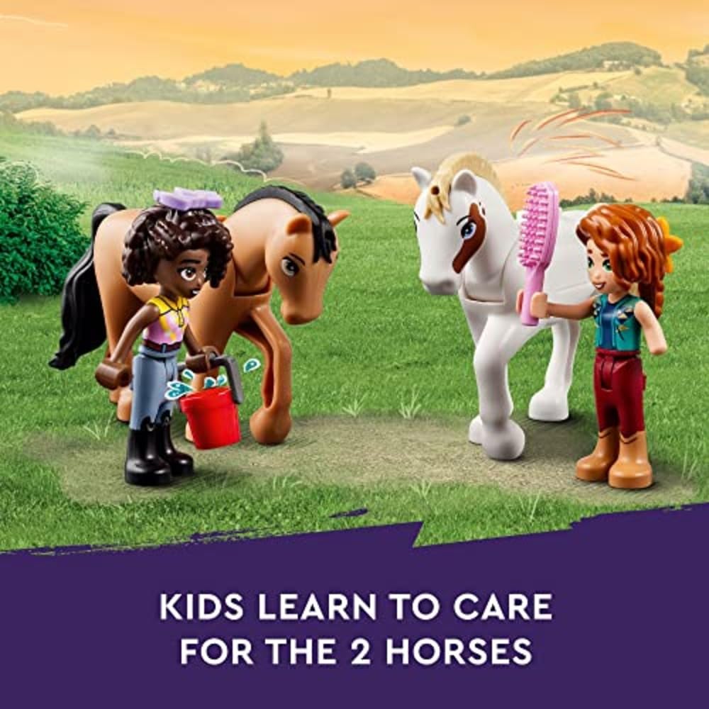LEGO Friends Autumns Horse Stable 41745 – 545 Pieces, 2 Mini-Dolls, Carriage | Ages 7+