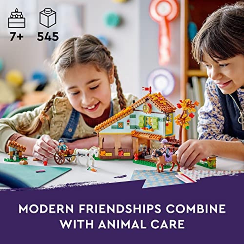 LEGO Friends Autumns Horse Stable 41745 – 545 Pieces, 2 Mini-Dolls, Carriage | Ages 7+