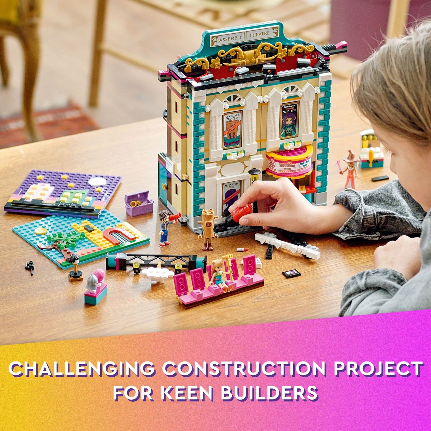 LEGO Friends Andrea's Theater School Building Toy (41714) – Creative Pretend Play Theater with 4 Friends & Lighting