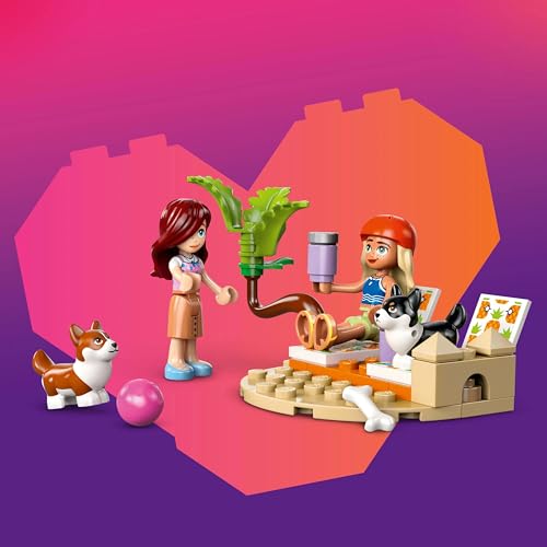 LEGO Friends Beach Adventure 42641 Building Set – 2 Mini-Dolls & 2 Corgi Dogs