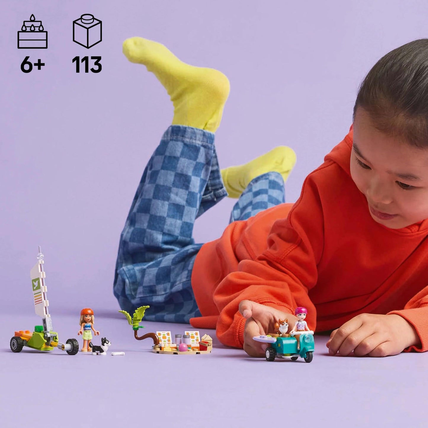 LEGO Friends Beach Adventure 42641 Building Set – 2 Mini-Dolls & 2 Corgi Dogs