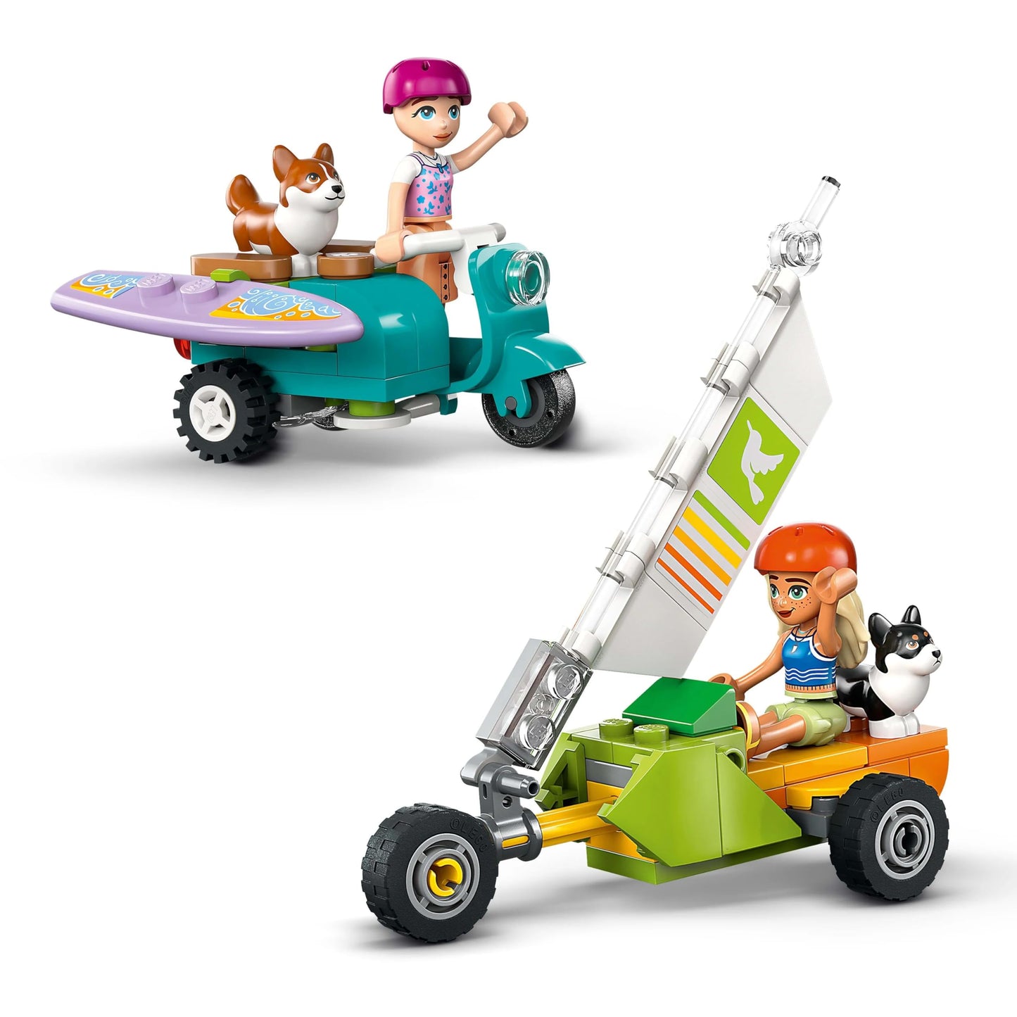 LEGO Friends Beach Adventure 42641 Building Set – 2 Mini-Dolls & 2 Corgi Dogs