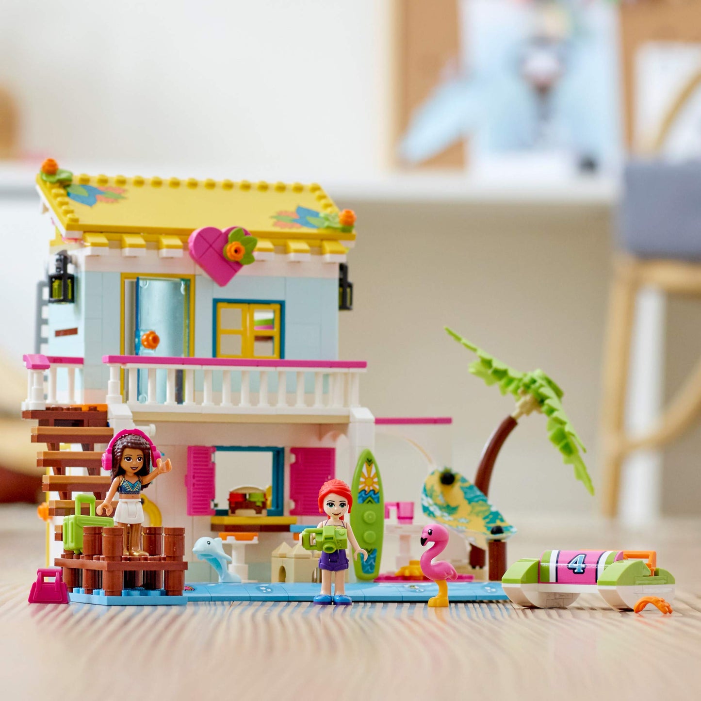 LEGO Friends Beach House 41428 – 444-Piece Beachfront Playset for Kids 6+
