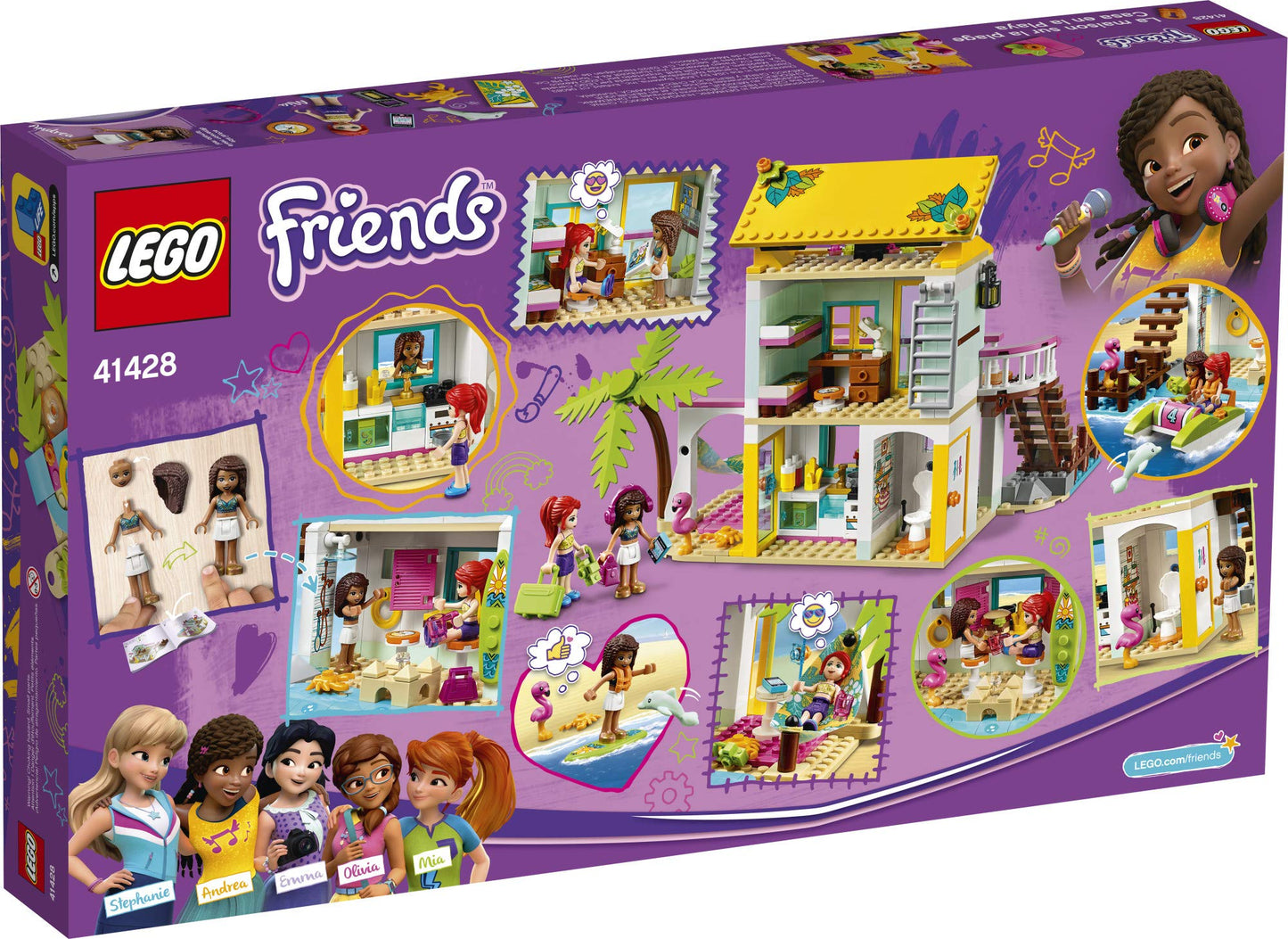LEGO Friends Beach House 41428 – 444-Piece Beachfront Playset for Kids 6+