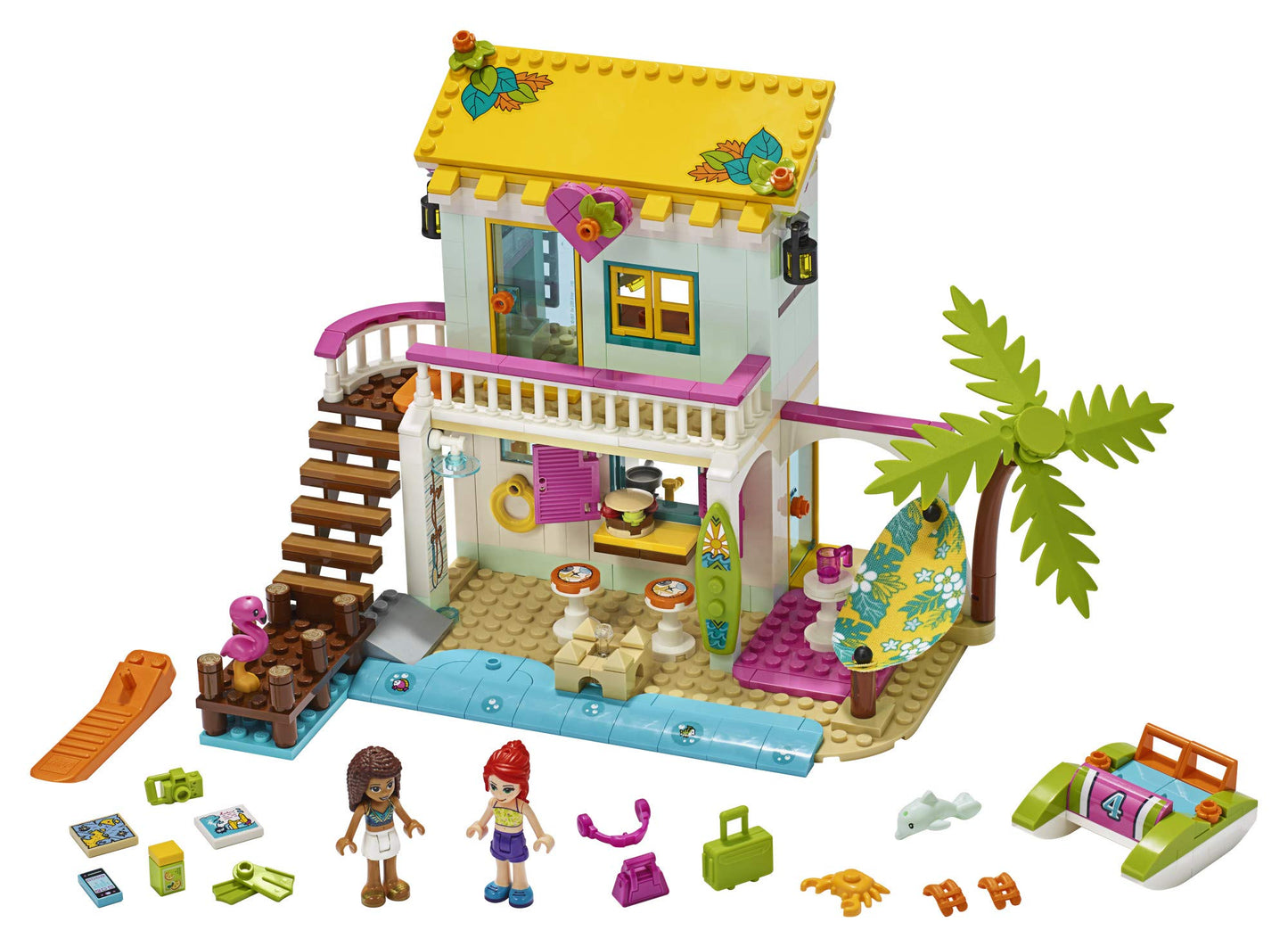 LEGO Friends Beach House 41428 – 444-Piece Beachfront Playset for Kids 6+