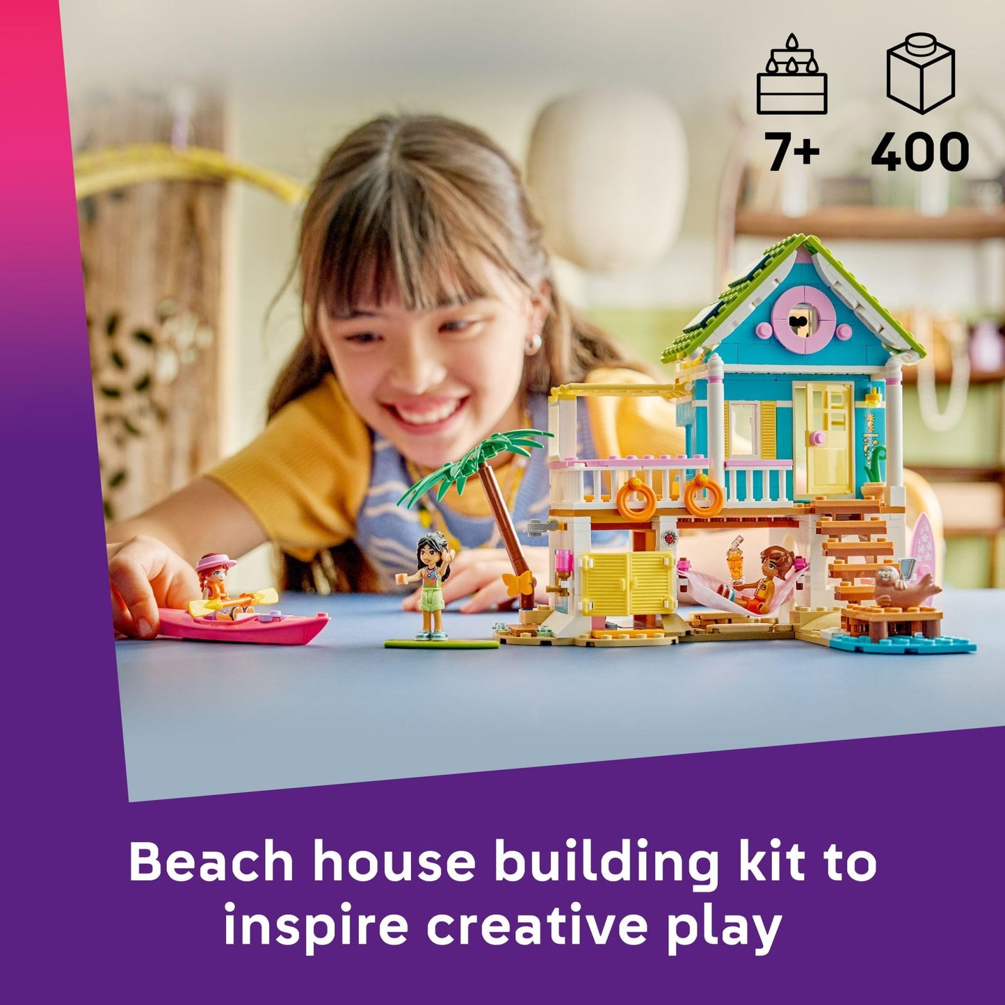 LEGO Friends Beach House with Seals (42699) – Pretend Play Toy for Kids 7+