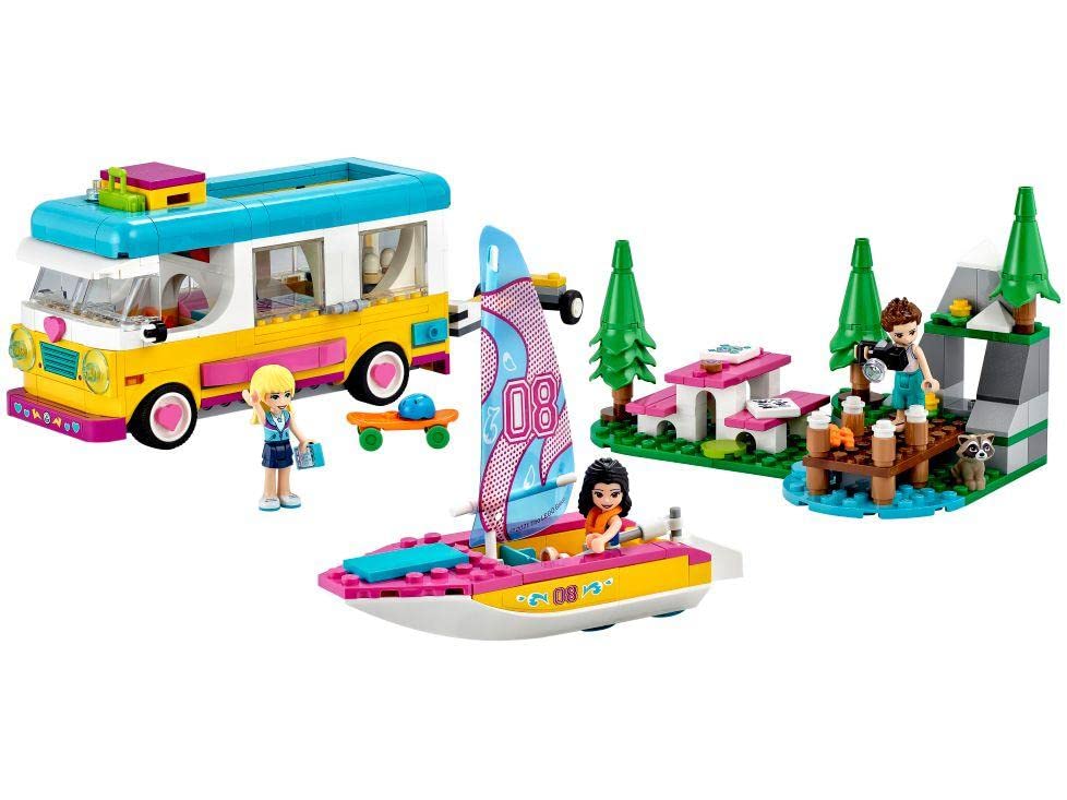 LEGO Friends Forest Camper Van and Sailboat 41681 – 487 Pieces