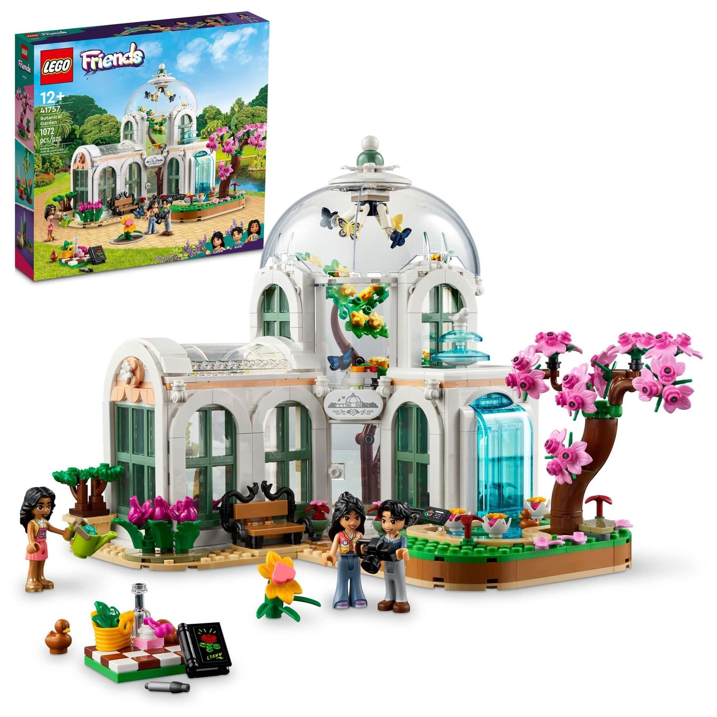 LEGO Friends Botanical Garden 41757 Building Set – Detailed Greenhouse Scene for Ages 12+