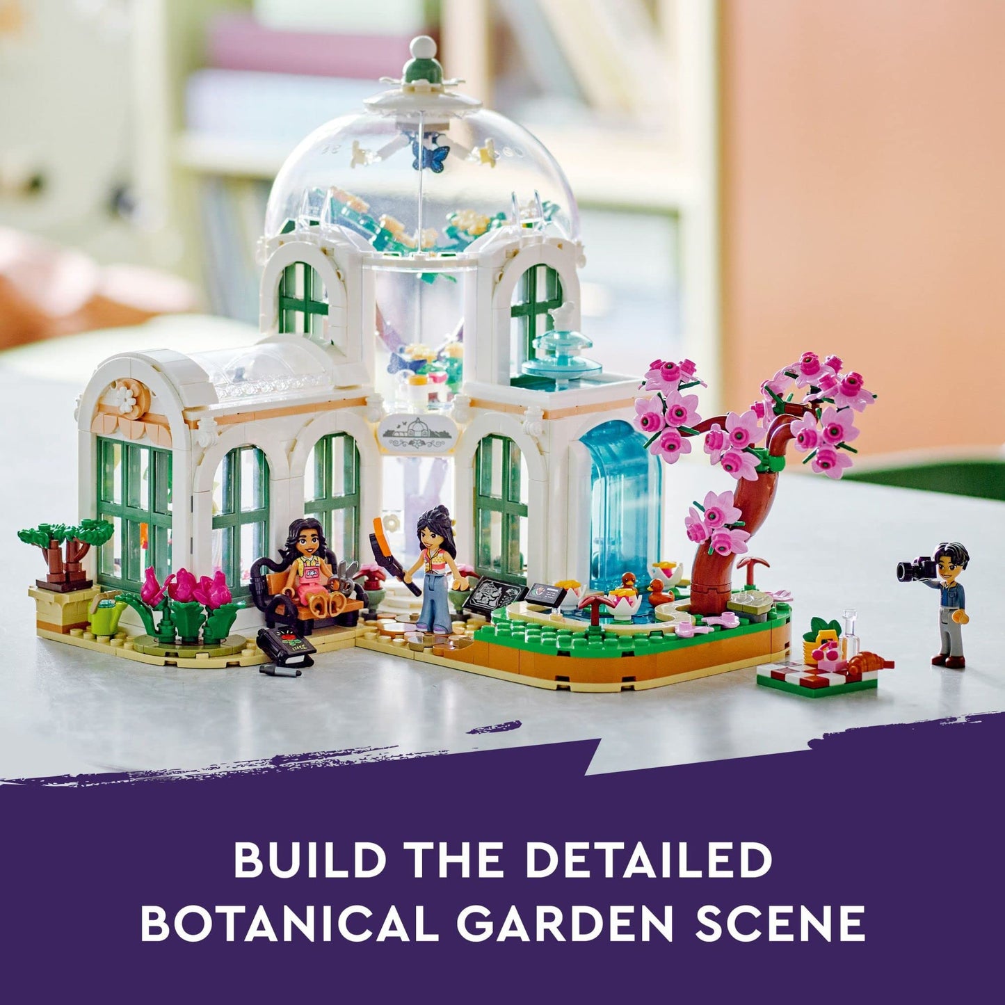 LEGO Friends Botanical Garden 41757 Building Set – Detailed Greenhouse Scene for Ages 12+