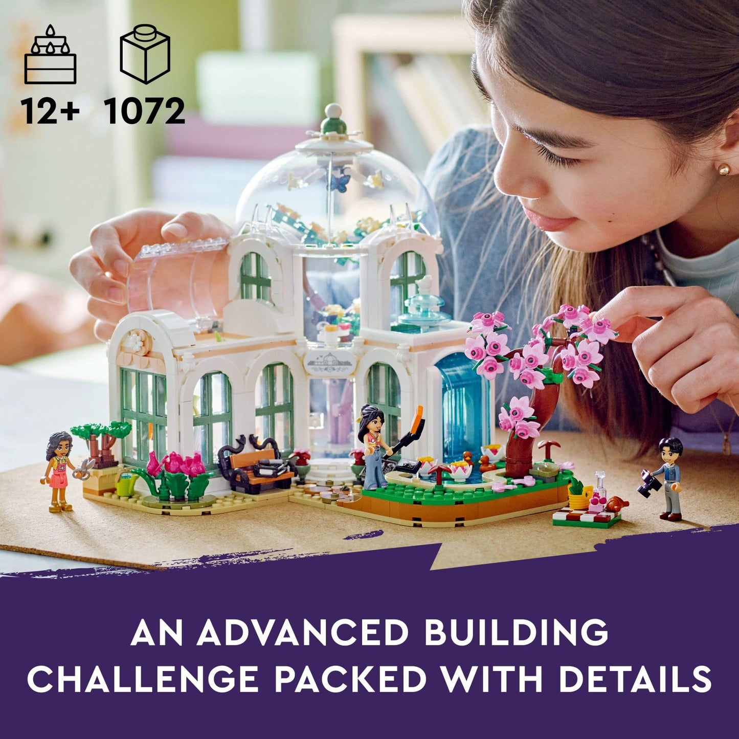LEGO Friends Botanical Garden Building Set 41757 – 1,072 Pieces for Ages 12+