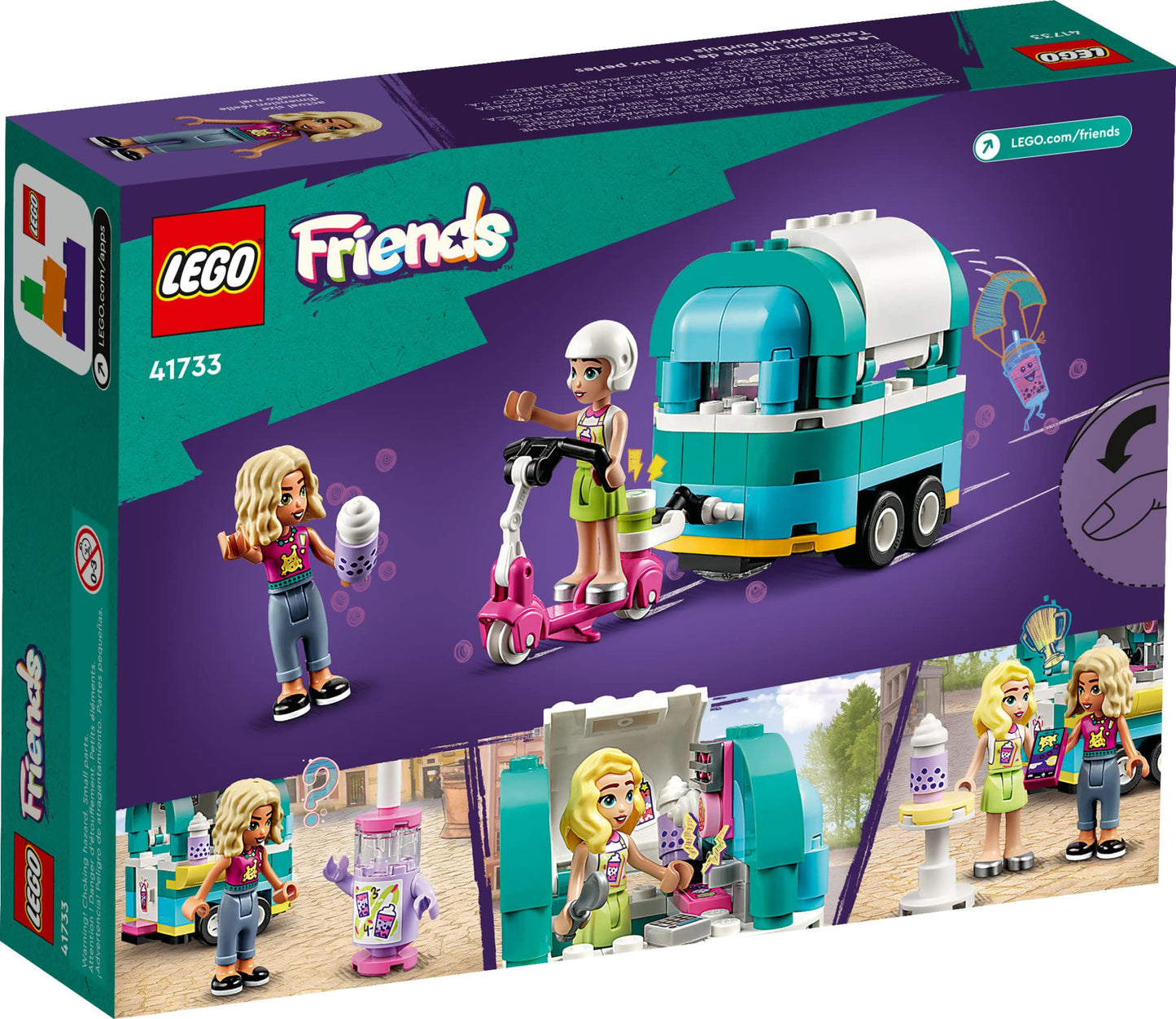 LEGO Friends Mobile Bubble Tea Shop 41733 – Creative Vehicle Playset for Kids 6+